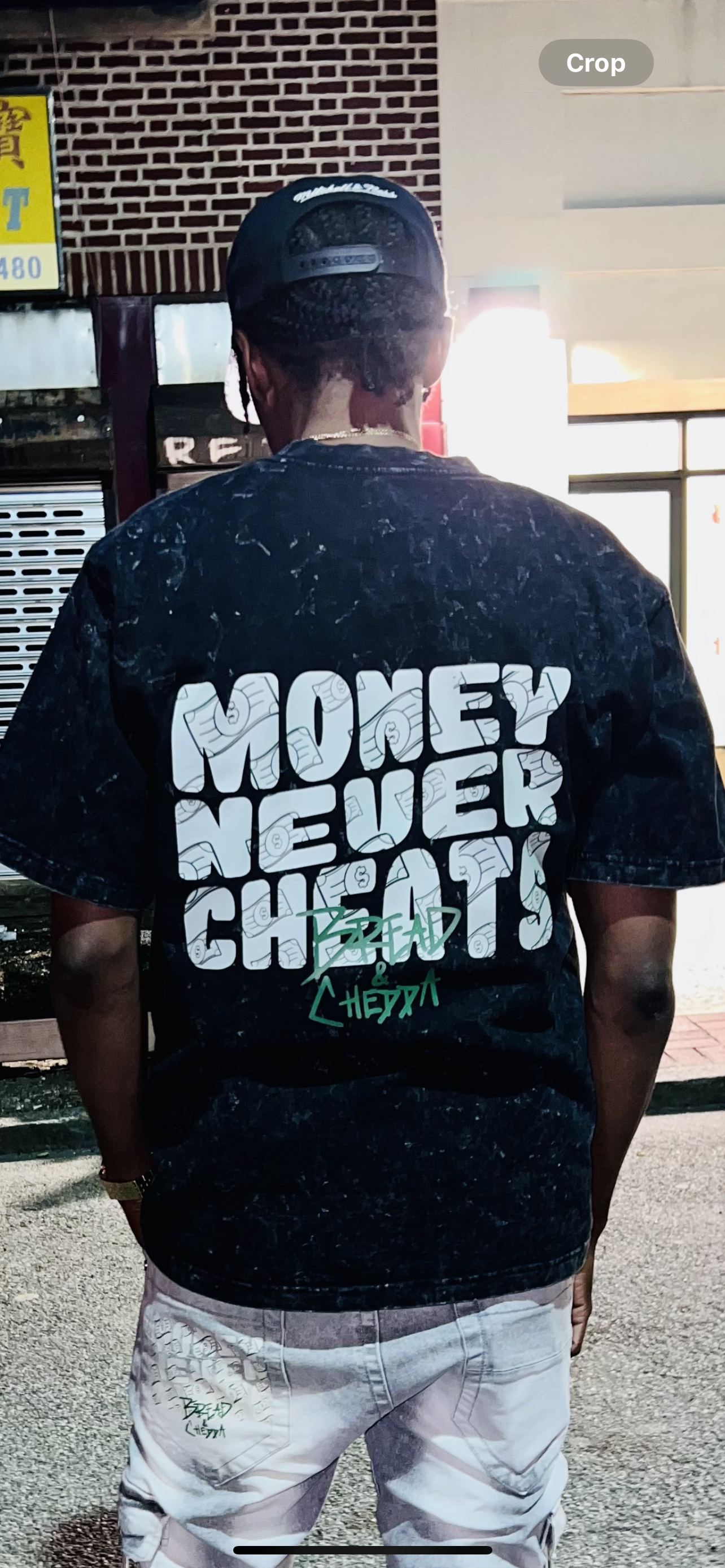 Oversized Acid washed Money Never Cheats T-Shit